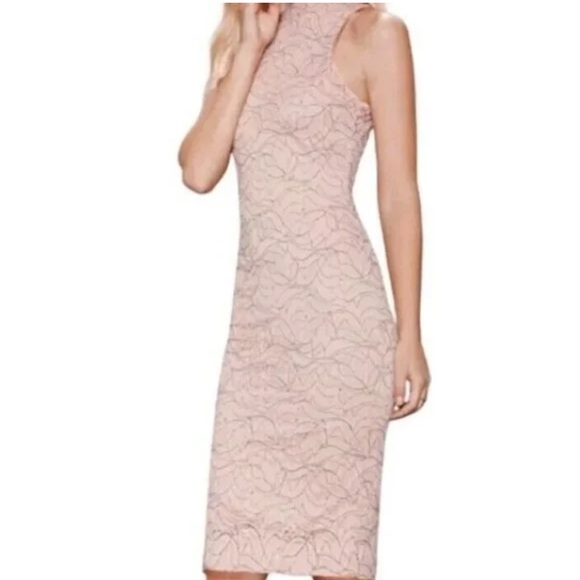 NWT Dress The Population Norah Pink Lace Bodycon Dress Sleeveless - Picture 1 of 12